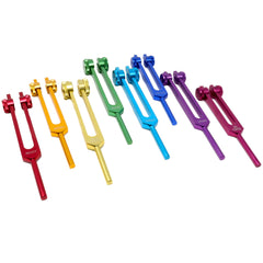 Rare Earth Gallery Colored Metal Tuning Forks - Set of 8 FORK-MLA