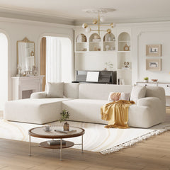 U_Style Modern Large L-Shape Modular Sectional Sofa for Living Room, Bedroom, Salon, 2 Piece Free Combination, Simplified Style(old sku:WY000356AAA)