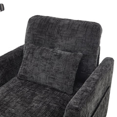 Multifunctional Lazy Person Sofa Recliner with Storage Backrest and Cell Phone Bracket in Chenille for Living Room or Bedroom