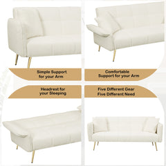 70.1 'futon sofa bed, convertible double sofa bed with folding armrests for living rooms and small Spaces