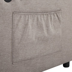 Convertible Sofa Bed Loveseat with USB Ports, Side Pockets, Cup Holders & Swivel Phone Holder, Light Grey Bella Fabric