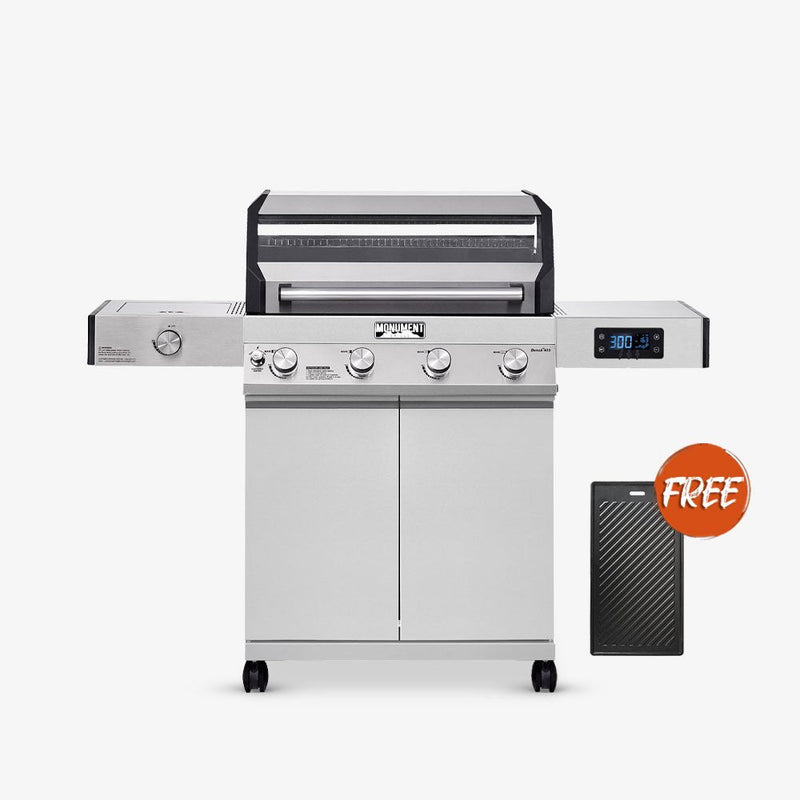 Monument Grills Denali 405 | Stainless Smart Tech Propane Gas Grill