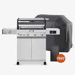 Monument Grills Denali 405 | Stainless Smart Tech Propane Gas Grill