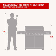 Monument Grills Denali 605 | Stainless Smart Tech Natural/Propane Gas Grill