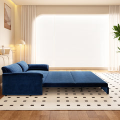 66' Queen Pull Out Sofa Bed, 3-in-1 Convertible Sleeper Sofa with Side Storage,Multi-Functional Velvet Loveseat Bed for Living Room,Bedroom(Old Sku:W1885S00047/W1885S00117;New Sku:W1885S00225)