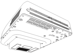 Full Battery 12V 4400 BTU/h Rooftop Air Conditioner average draw 300 watts
