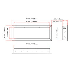 Dynasty Cascade 52" Recessed Smart Linear Electric Fireplace With Dynasty App [DY-BTX52] (SAK73485)