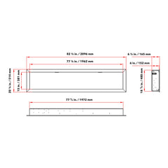 Dynasty Cascade 82" Recessed Linear Electric Fireplace [DY-BTX82] (SAK30567)