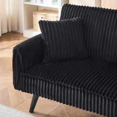 Minimalist style, straight-line corduroy sofa suitable for sitting and lying in the living room and bedroom