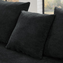 110.25x67'' Modern Upholstered L-Shape Sectional Sofa Couch, Modular Compressed Sofa with Free Combination for Living Room Bedroom, Melange Velvet, Black