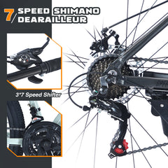 27.5 Inch Wheels 21 Speed Mountain Bike, for Men Women Boys and Girls, Front Suspension,Aluminum Alloy Frame