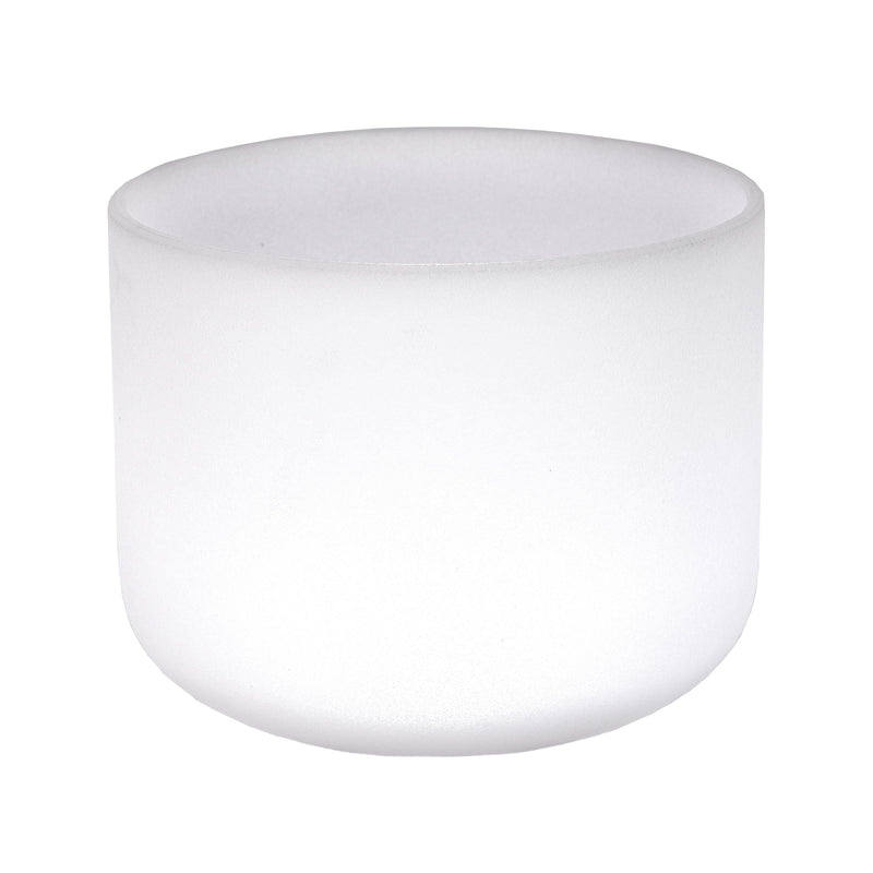Rare Earth Gallery 8-Inch Frosted Quartz Crystal Singing Bowl