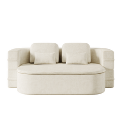 75''2-in-1 Foldable Sofa,Convertible Sleeper Foam Sofa Bed with Multi Functional Blanket, Chenille Floor folding sofa bed,  Floor Sofa Lounge Sofa for Living Room Bedroom Lounge Studio