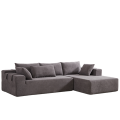 Modern Chenille Upholstered Sectional Sofa Couch Set,Modular 108' L Shaped Sectional Living Room Sofa Set With 6 Pillows,Free Combination Sofa Couch for Living Room,Bedroom(Right Chaise)W834P240002