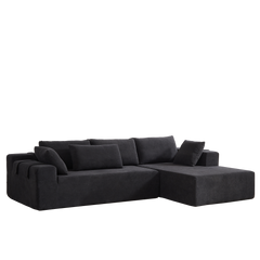 Modern Chenille Upholstered Sectional Sofa Couch Set,Modular 108' L Shaped Sectional Living Room Sofa Set With 6 Pillows,Free Combination Sofa Couch for Living Room,Bedroom(Right Chaise)W834P240010