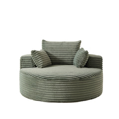 55''L Corduroy Sponge single sofa,No Assembly Required,Fluffy Modern Sleeper Chair for Living room, Bedroom, Lounge and Projection Room(Not a swivel chair.)