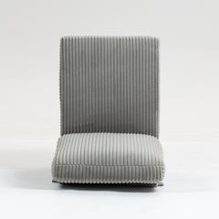 Modular Sectional Sofa Armless Seat Module, Corduroy Accent Chair with Back Cushion, Gray