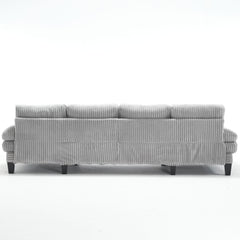 [VIDEO provided][New]U-Shaped Couch with Oversized Seat,4-Seat Sofa  with Double Chaise,Comfortable and spacious indoor furniture for Living Room,Apartment