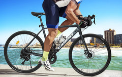 A28320R 700Cx28 Road Bike, Lightweight Aluminum Frame, Disc Brakes, 16-Speed, Fast Acceleration, Suitable for Men and Women, Ideal for High-Intensity Riding