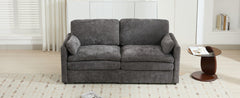 68.1' Cozy Upholstered Loveseat Sofa with Double Cushion Design, Grey Chenille