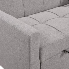 83' Oversized Upholstered Sofa Bed W/Pull Out Couch Bed & Adjustable Backrest,3 Seaters Sofa & Couch Convertible Sleep Sofabed for Home Apartment Living Room,Light Gray