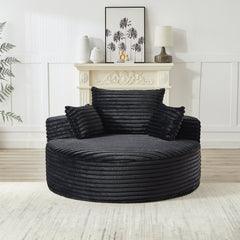 55''L Corduroy Sponge single sofa,No Assembly Required,Fluffy Modern Sleeper Chair for Living room, Bedroom, Lounge and Projection Room(Not a swivel chair.)