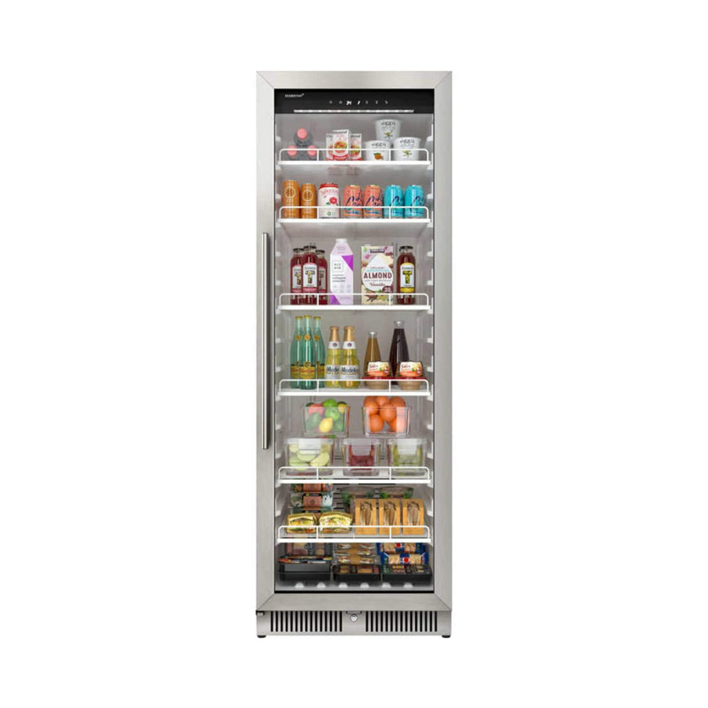 Edgestar 13.7 Cubic Feet Commercial Beverage Merchandiser With Temperature Alarm And Reversible Door, 24
