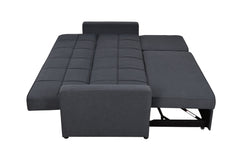 83' Oversized Upholstered Sofa Bed W/Pull Out Couch Bed & Adjustable Backrest,3 Seaters Sofa & Couch Convertible Sleep Sofabed for Home Apartment Living Room,Light Gray,Dark Blue