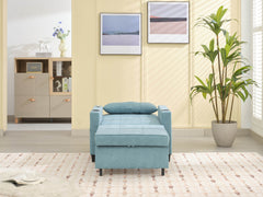 Futon Chair Bed Convertible Chair 3-in-1 Pull Out Sleeper Chair Beds with USB Ports,Wear-resistant and Anti-scratch,  Armchair Bed Sleeper for Living Room (Green Scratch Cloth)