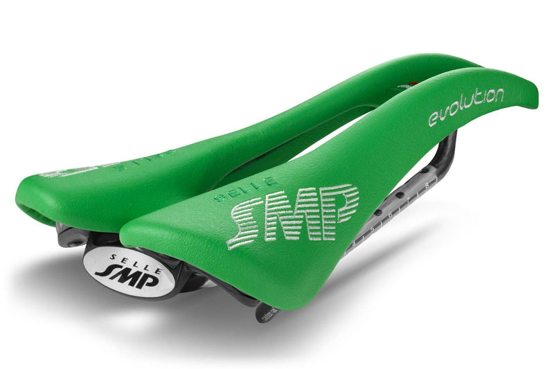Selle SMP Evolution Saddle with Carbon Rails (Green)