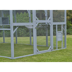 Extra Large Outdoor Cat Kitten Playpen House With Platforms, And Waterproof Cover (SAK55092)
