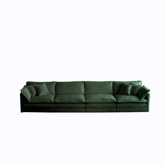 Free Combination Modular Sofa Free,4 Seater Sofa Comfy Chenille Fabric,Sectional Sofa Couch,Green Chenille