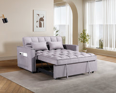 Pull Out Couch Bed-3 in 1 Convertible Sofa Bed, Upgraded wear-resistant suede fabric  Sleeper Chair Bed, Lounge Sleeper Sofa with Pullout Sofabed for Small Space Apartment Bedroom Living Room