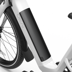 Electric Bike w/ 40 Miles Max Operating Range and 25 mph Max Speed - White