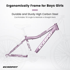 A26208 Ecarpat 26  Inch Mountain Bike, 21-Speed V-Brake, Front Suspension,  Carbon Steel Frame Mountain Bike For  Teenagers Girls Women Bicycles