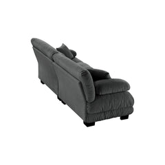 Cloud Couch 2 Seater Sofa for Living Room, Chenille 2 - Seat sofa with 2 Lumbar pillows and 2 throw pillows,Chenille Gray