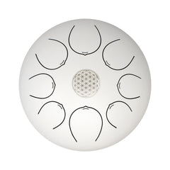 Rare Earth Gallery 30cm Pentatonic Steel Singing Drum - White W05G-EF