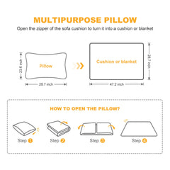 70.9' Pull Out Sofa Bed, 3-Seat Convertible Sleeper Sofa with 2-in-1 Pillow and Blanket Set,Multi-Functional Velvet Loveseat Bed,Beige