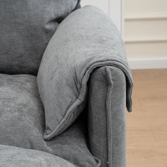 Convertible Combination Sofa, Sofa U-Shaped, Sofa with Footstools with Storage, Gray Sofa for Living Room, Living Room/Bedroom/Office/Small Space 2-Seater Combination Sofa - (Gray)