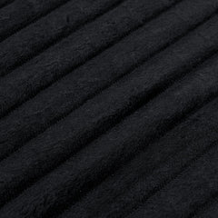 Modern Minimalist L-Shape Modular Sectional Sofa Bed with Corduroy Fabric in Black