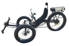 eMobilityStar Fat Tire Folding Electric Recumbent Tricycle EMS-FTREC100