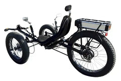 eMobilityStar Fat Tire Folding Electric Recumbent Tricycle EMS-FTREC100