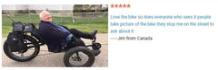 eMobilityStar Fat Tire Folding Electric Recumbent Tricycle EMS-FTREC100