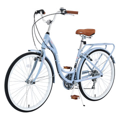 7 Speed, Steel Frame, Multiple Colors 24 Inch Ladies Bicycle