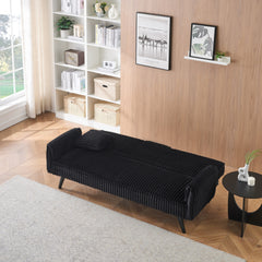 Minimalist style, straight-line corduroy sofa suitable for sitting and lying in the living room and bedroom