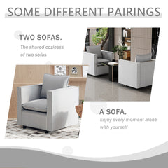 Decorative chair, comfortable gray single sofa chair, soft breathable seat cushion, soft cushion armchair, modern comfortable sofa chair in bedroom/corner/reading room