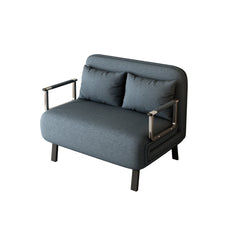 39″ Convertible Chair Bed, Tri-Fold Sofa Bed with Adjustable Backrest & Pillow, Leisure Chaise Lounge Couch with Sturdy Iron Frame for Home & Office, Comfortable Sleeper Chair
