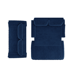 73.2' Queen Pull Out Sofa Bed,3-in-1 Convertible Sleeper Sofa,Multi-Functional Velvet Loveseat Bed,Blue(Old Sku:W1885S00124,New Sku:W1885S00232)