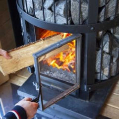 Harvia GreenFlame Legend 240 Wood Sauna Stove With Sauna Stones, 15.9KW [WK200LD] (SAK84935)
