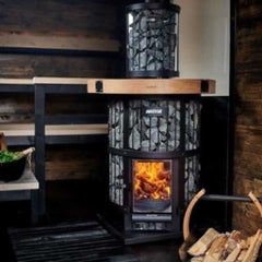 Harvia GreenFlame Legend 240 Wood Sauna Stove With Sauna Stones, 15.9KW [WK200LD] (SAK84935)